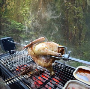 Juego <span class=keywords><strong>de</strong></span> Motor para Asador <span class=keywords><strong>de</strong></span> Barbacoa, Kit <span class=keywords><strong>de</strong></span> Asador para Barbacoa al Aire Libre, Varilla <span class=keywords><strong>de</strong></span> Acero Inoxidable, Tenedores para Carne - Product Image 6