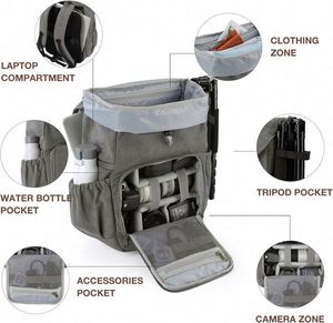 Free Sample <b>Camera</b> <b>Backpack</b>, BAGSMAR DSLR <b>Camera</b> Bag <b>Backpack</b> Anti-Theft and Waterproof <b>Camera</b> <b>Backpack</b> Fit up to 15" Laptop - Product Image 2
