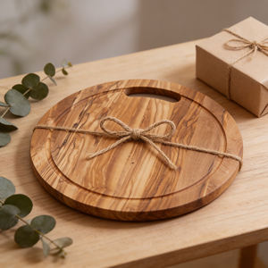 <span class=keywords><strong>Planche</strong></span> à découper ronde pour olives avec rainure et poignée encastrée - Product Image 5