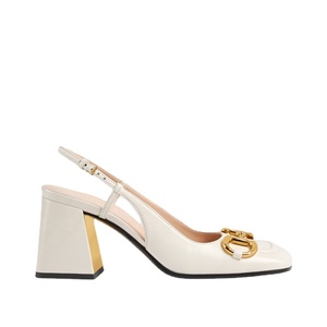 Chaussures à talons hauts pour femmes, modèle 2024, de qualité supérieure, luxueuses, respirantes, à lacets, avec boucle Horsebit, bout carré, blanches, pour l'été - Product Image 3