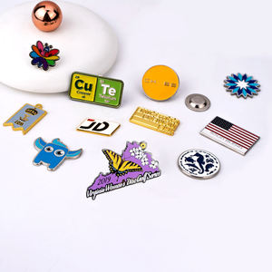 Individuelle Logo-Metallaufkleber Anstecknadel Metallische Klebeetiketten UV-Bedruckte Abzeichen Handy Soft- und Hartemaille-Pins Metallaufkleber - Product Image 2