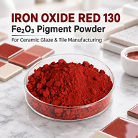 Oxyde de fer synthétique industriel rouge 130 en poudre, pigment Fe2O3 résistant à la chaleur pour céramique, glaçure, carrelage, vente en gros en usine