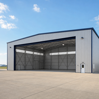 Hangar para Aviones Prefabricado a Precio de Fábrica, Estructura Galvanizada Resistente al Viento, Cobertizo para Aviones con Certificación CE