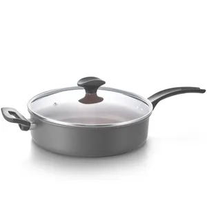 Klaring Ronde Saus Pot Kip Friteuse Non-Stick Coating Omelet Pan Huishoudelijke Koekenpan Glazen Deksel Keuken Benodigdheden