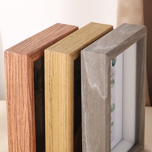 <span class=keywords><strong>2025</strong></span> bán buôn đen trắng Hạt gỗ màu A4 6 ''7'' 8 ''10'' bất kỳ kích thước hộp Bóng khung với UV in gỗ rỗng khung - Product Image 4