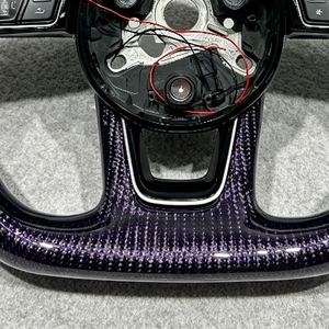 Volant sport en fibre de carbone à fond plat, compatible avec <span class=keywords><strong>Audi</strong></span> A3, A4L, A5, A6L, A7, Q5, Q7, <span class=keywords><strong>TT</strong></span>, R8 (modèles anciens et nouveaux), <span class=keywords><strong>Audi</strong></span> A6 C7 - Product Image 4