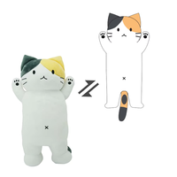 Peluche chat longue et personnalisée, oreiller chat en peluche dessin animé sur mesure, poupée en peluche personnalisée pour la décoration intérieure