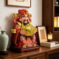 Statue de Luxe en Résine Faite à la Main de Haute Qualité, Couleur Jade, Peinte à la Main, Écologique, Sculpture Personnalisable, Décoration d'Intérieur Feng Shui