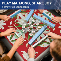 Tapis de Mahjong Personnalisé 32,5x32,5 Pouces Imprimé sur Mesure, Base Antidérapante en Caoutchouc, Tapis de Table de Mahjong pour Jeux de Société et Poker, Vente Directe Usine, OEM