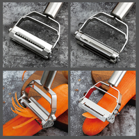 4in1 Dunschiller Multifunctionele Rasp Julienne Dunschiller Groente Fruit Dunschiller Roestvrij Staal Aardappel Snijmachine Shredder Keuken Tool