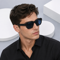 Lunettes de soleil classiques à petite monture unisexe, monture noire, protection UV400, pour myopie, en stock 2026