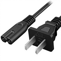 Câble d'alimentation CA C8 à 2 broches de haute qualité, 1,5 m, standard 2 fentes pour TV, PS4, PS5, haut-parleur, moniteur, Xbox, câble d'alimentation mural