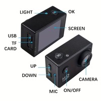 Eylem kamera Ultra HD 4K/30fps WiFi 2.0 inç Underwater sualtı su geçirmez kask Video kayıt kameralar spor kamerası