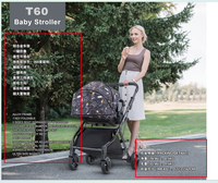 Poussette Bébé Personnalisable de Luxe Européen en Lin, Cadre en Alliage d'Aluminium 2-en-1, Pliable et Portable, Landau, Chariot, Buggy