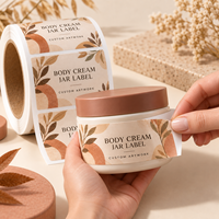Étiquette autocollante personnalisée en BOPP pour pot de crème corporelle, pour l'emballage de pots cosmétiques et l'impression de logo de marque de soins personnels