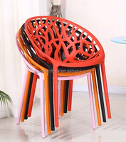 Chaise en PP, chaise en plastique moderne, chaise de salle à manger de loisirs, meilleure vente