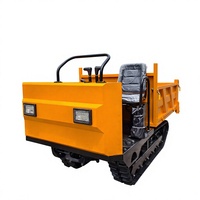 Dumper sur chenilles hydraulique homologué CE EPA pour l'agriculture, avec moteur, pompe et boîte de vitesses, garantie 1 an, diesel haute performance
