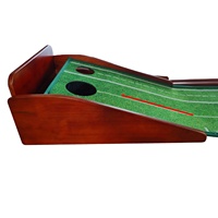 Entraîneur de putter de golf portable avec système de simulation retour automatique des balles praticien mettant le dos en caoutchouc vert