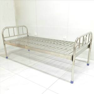 Cama de Hospital Manual de Acero Inoxidable para Uso Médico, Cuidado de Ancianos, Residencia de Ancianos, Clínica, Hospital General, Optimizada para la Comodidad - Product Image 1