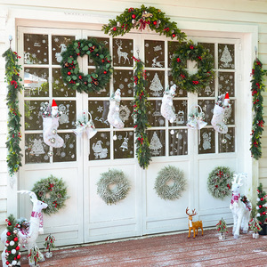 Decoración Navideña DAMAI Estilo Blanco con Frutos Rojos, Agujas de Pino y Campanas Dobles para Colgar en Ventanas - Product Image 2
