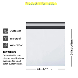 Wholesale Custom Printed Self-adhesive 0.5 Mil Thick <b>Waterproof</b> Tear-Proof Embossing/Debossing Packaging Bags Shipping Envelopes - Product Image 6