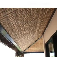 Rollo de materia prima de cincha de caña de ratán Natural de alta calidad, hoja de ratán indonesio ajustable para techo