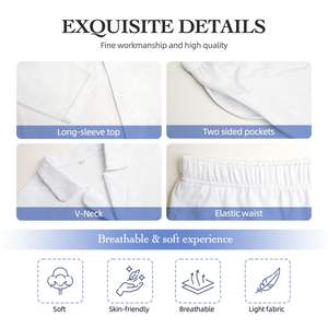 Image personnalisée Ensemble pyjama à manches longues personnalisable pour hommes Robe de chambre confortable en soie avec vêtements de maison Caractéristiques Taille XL - Product Image 3