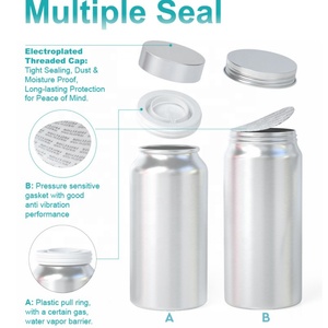 Merrynewon – Pot en aluminium personnalisable de 100 ml, 160 ml, 200 ml avec bouchon à anneau de fermeture pour huile de poisson, médicaments et pilules - Product Image 6