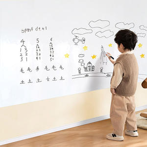 FOSKA 2M PVC Matériel Papier Peint Aucun Résidu Auto-<span class=keywords><strong>Adhésif</strong></span> Surface Effaçable À Sec Enfants Tableau Blanc Personnalisé Autocollant Mural pour Salle <span class=keywords><strong>De</strong></span> Classe - Product Image 5