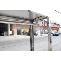 Kiosque en acier inoxydable avec roulettes, chariot mobile pour stands de snacks, kiosque en verre ou en PMMA pour marché nocturne avec roulettes