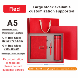 Customized High-end Corporate Employee Conference <strong>Gift</strong>, Thermos Cup, Can Be Printed with Logo ,A5 Business Notebook <strong>Gift</strong> Box Set - Product Image 5
