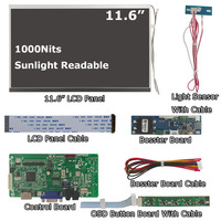 Module d'écran LCD tactile capacitif industriel à haute luminosité 1000 nits pour utilisation en extérieur, 10,1/11,6/12/13,3/15,6 pouces, carte de contrôle 16:9