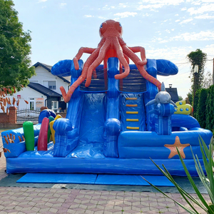 Commercial grade underwater <b>inflatable</b> bounce <b>house</b> obstacle course octopus bouncy slide combo toboggan gonflable - Product Image 1