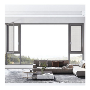 Fenêtre à battant <span class=keywords><strong>de</strong></span> style industriel, cadre noir, manivelle, ouverture vers l'extérieur pour entrepôt, cadre <span class=keywords><strong>de</strong></span> fenêtre à battant en verre trempé - Product Image 2