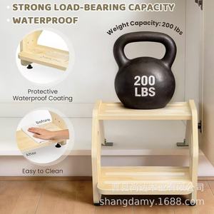 Wooden <b>bathroom</b> <b>stool</b>, children's wash <b>stool</b>, Montessori learning tower, kitchen standing <b>stool</b>, toddler toilet footstool - Product Image 4