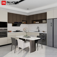 Cuisine complète modulaire de luxe moderne sur mesure PA, solution étanche pour toute la maison, fabrication en usine