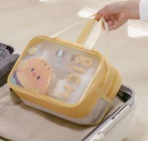 Bolsa de Maquillaje y Artículos de Aseo Multifuncional de Gran Capacidad, Portátil, Impermeable, para Viajes, Gimnasio, Natación, Ducha, con Doble Capa de Almacenamiento - Product Image 2