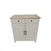 Buffet de cuisine avec étagère réglable, 2 tiroirs et 2 portes, meuble pour salon