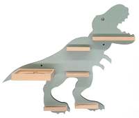 Étagère murale en bois en forme de dinosaure T-rex pour la chambre des enfants, étagère flottante, rangement, support de charge Toniebox, cuisine, salon, salle de bain