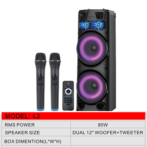 Karaoke Dual 12 pulgadas Polea Sistema de sonido Hifi Altavoz estéreo para exteriores Karaoke <span class=keywords><strong>Bt</strong></span> Altavoz con micrófono - Product Image 3