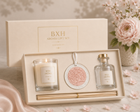 Coffret cadeau de parfums d'ambiance de luxe sur mesure avec diffuseur à bâtonnets, bougie en cire de soja et gypse aromatique – Fabricant de marques privées