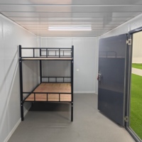 Casa Contenedor de 20 pies, Oficina Plegable con Entrepiso, Dormitorio Prefabricado Plegable para Casas Móviles en Campamentos Petroleros