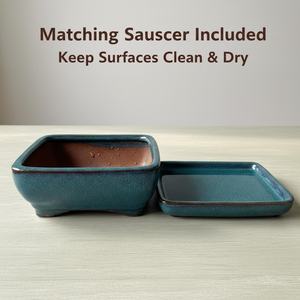 Macetas de Cerámica Yixing al por Mayor, Pequeñas, Multi-Estilo, Porcelana con Esmalte Azul, Duraderas, Biodegradables, para Jardín y Hogar - Product Image 5