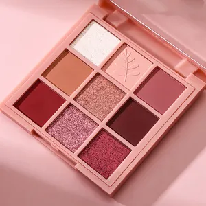 Benutzer definierte hoch pigmentierte koreanische Lidschatten Make-up Private Label vegane 9 Farben Lidschatten-Palette