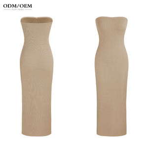 Ensemble cardigan automne-hiver blanc à manches longues, jupe basique, robe en laine côtelée pour femme, pull tricoté sexy et ajusté - Product Image 6