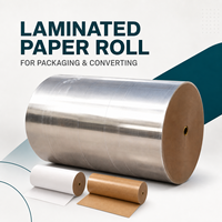 Rouleau de papier laminé réfléchissant pour emballage en carton ondulé