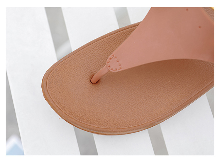 Custom Logo Chain Flip-flops Women's Summer Slippers Sandals Outdoor Soft Soles Shoes