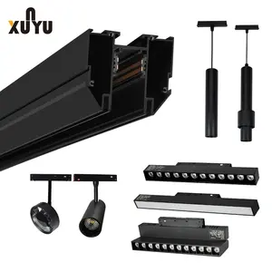 Dc48v Plafond <span class=keywords><strong>Spot</strong></span> Lampes Profil Magnétique Piste Rail Système <span class=keywords><strong>Led</strong></span> Magnétique Piste Lumière En Aluminium pour Royaume-Uni Russie Plafond Stretch 90 - Product Image 1