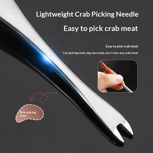 Juego de Pinzas para Cangrejo de Aleación de Zinc de Dos Piezas con Diseño Peludo para Uso Doméstico, Herramienta para Comer Cangrejo - Product Image 4