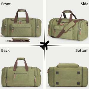 Producto de moda superior Estilo de cremallera Bolsa de deporte de lona unisex Bolsa de deporte de lona de gran capacidad de último estilo de alta calidad - Product Image 2